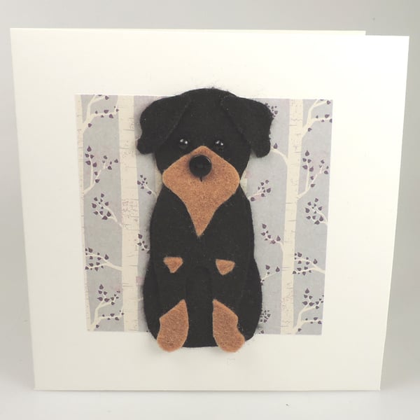 Rottweiler Dog Card, Blank inside, Birthday, Greeting, Universal gift card