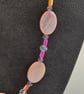 Oval shell and crystal necklace - Image 3