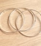 "Augment" - Sterling Silver Russian Bangle 9ct gold wraps - Made to any size  - Image 8
