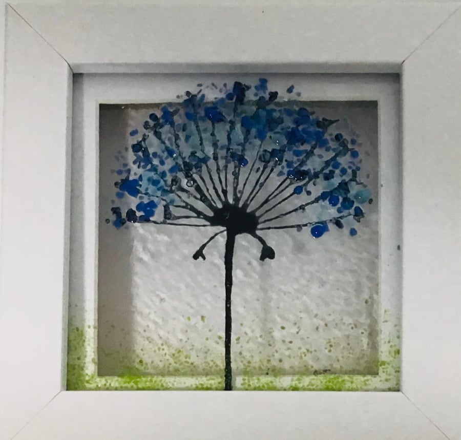 Small box frame fused glass picture 