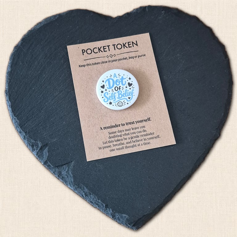 A Dot of Self Belief Pocket Token - Believe in Yourself Reminder