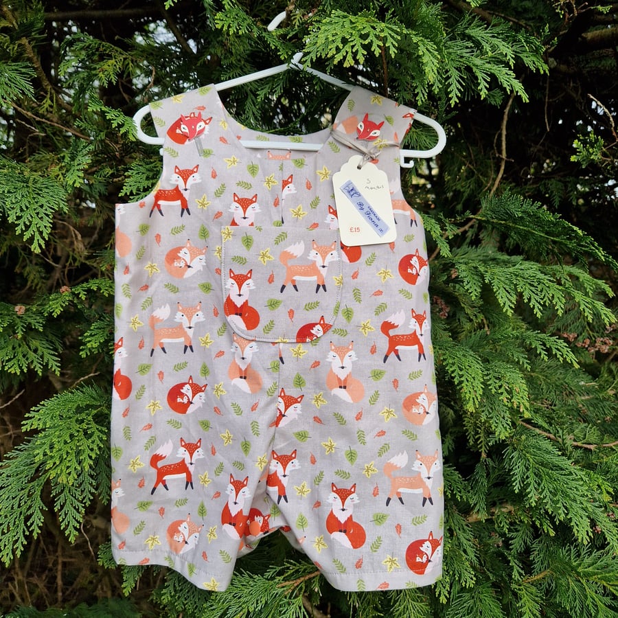 Age: 3m Fox Family Rompers