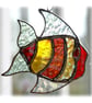 Tropical Fish Suncatcher Stained Glass Handmade - Image 1