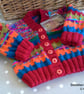 Designer Hand Knitted Baby Striped Cardigan 9-18 months size - Image 3