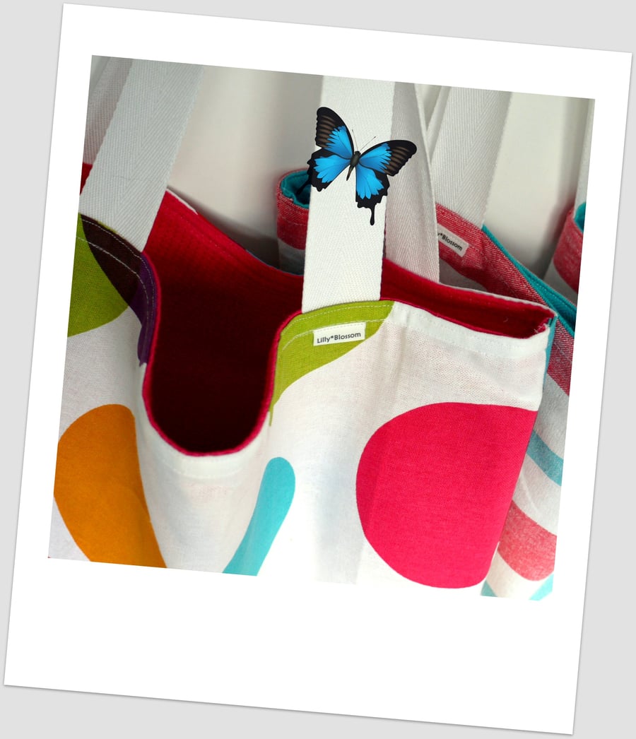 PDF Reversible Tea Towel Tote Sewing Pattern by LillyBlossom