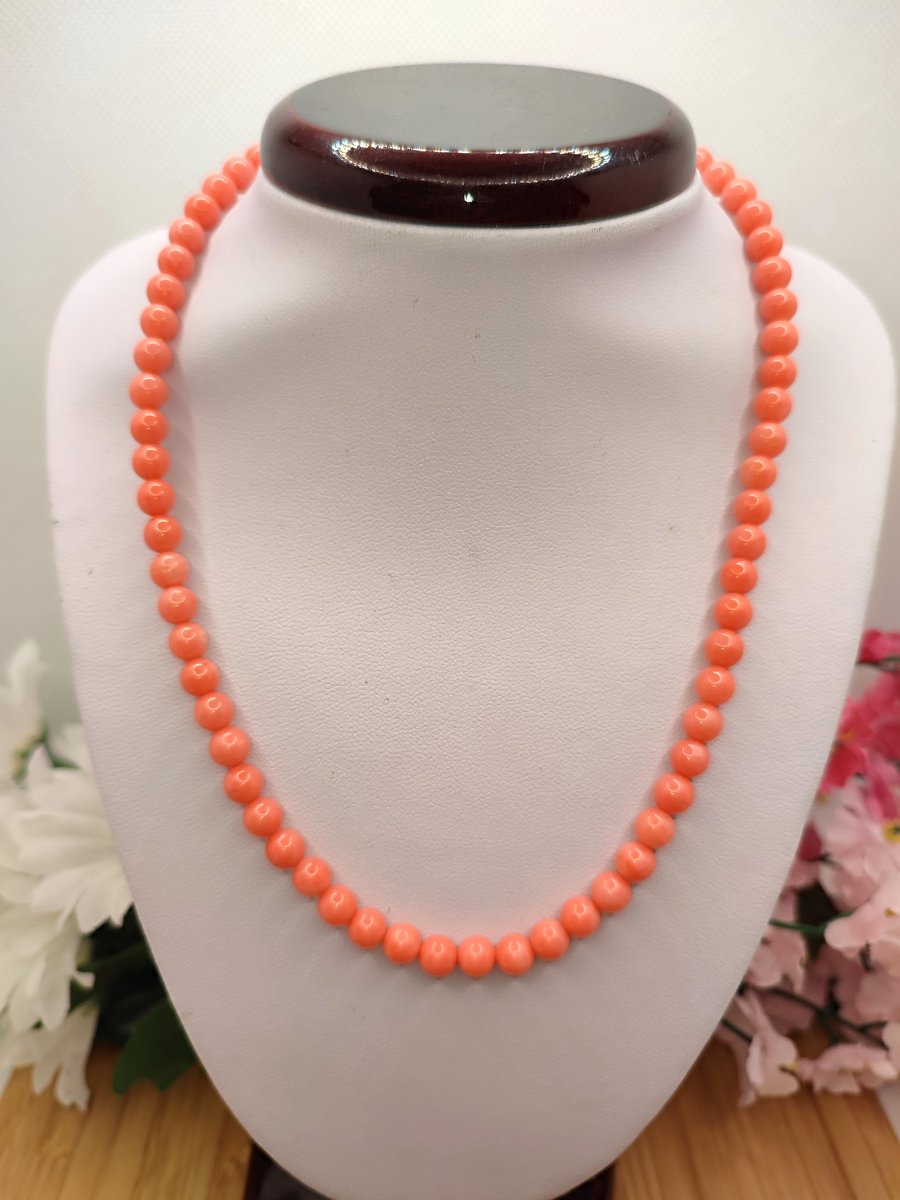 Pink Mediterranean Coral Necklace