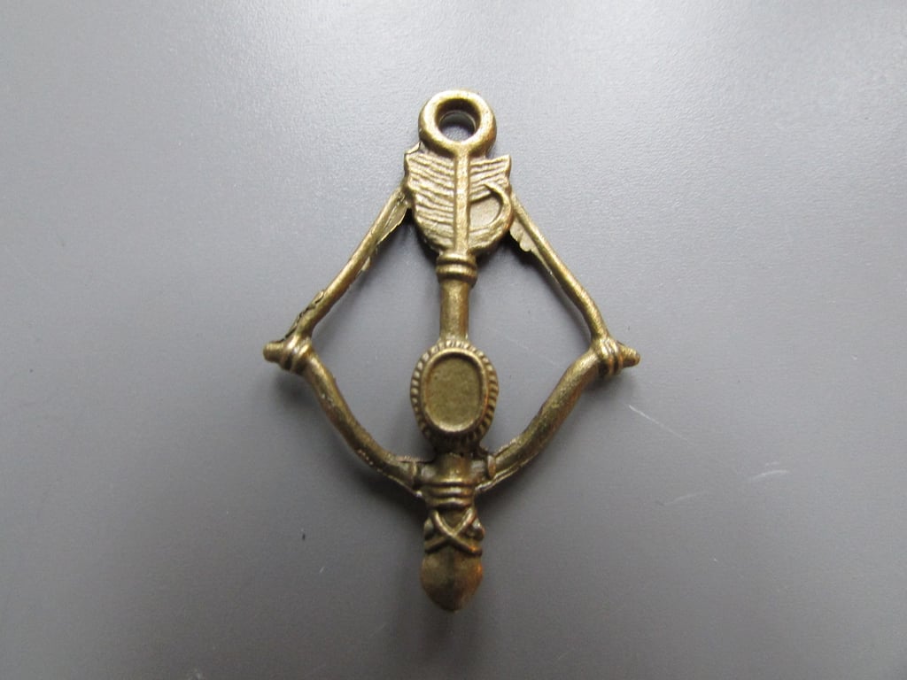 Bronze Bow and Arrow Jewellery making charm pendant