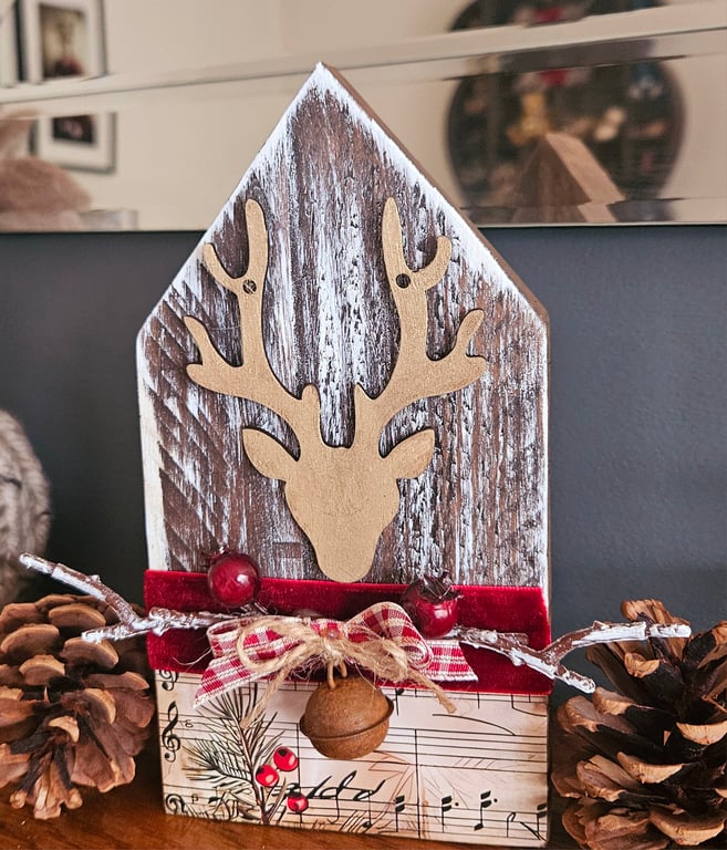 Handmade wooden christmas decoration