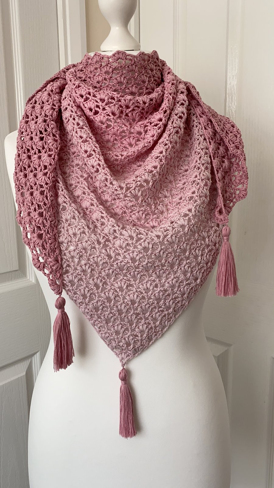 Handmade crochet wrap or shawl