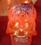 Handmade epoxy resin skull decoration with cavity for light. - Image 1