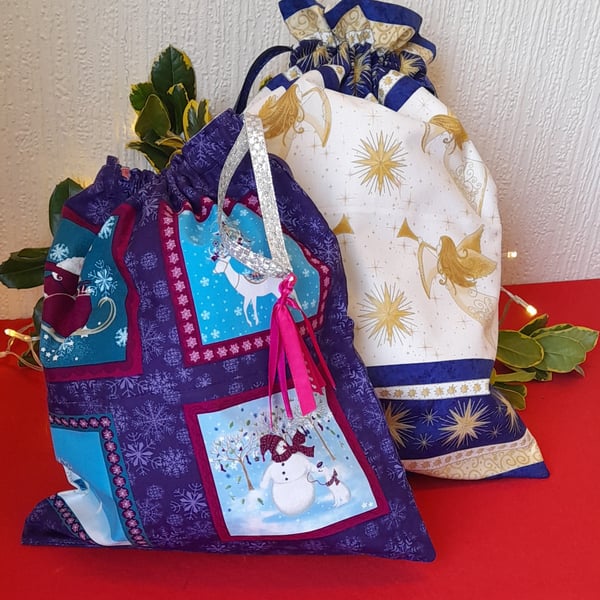 Christmas Fabric Gift Bags For Extra Special Gift Giving