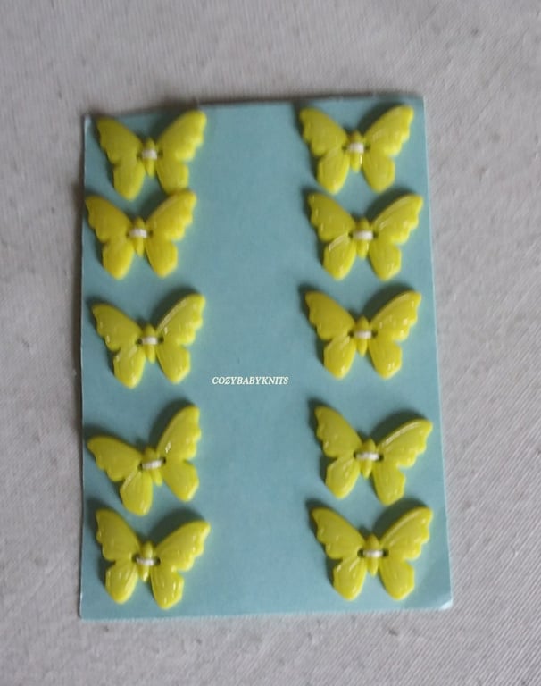 Yellow butterfly buttons