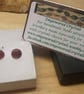 Amber stud earrings. Women's studs Yellow Post earrings 8mm - Image 7
