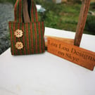 Harris Tweed Handbag with coconut shell buttons 