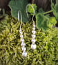 Silver pebbles drop earrings - Image 5