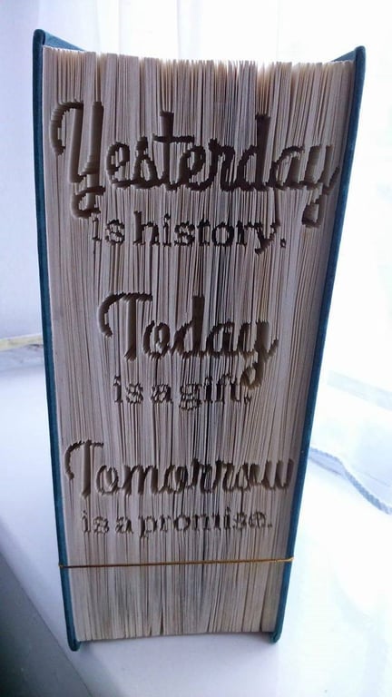 Yesterday,Today,Tomorrow CUT & FOLD Book Folding Pattern - EMAILED PDF PATTERN