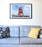 Herd Groyne Lighthouse, coastal photography wall art print - Image 1