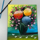 Floral canvas painting acrylic painting   