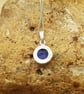Floral Tiny sapphire pendant necklace. September birthstone - Image 4