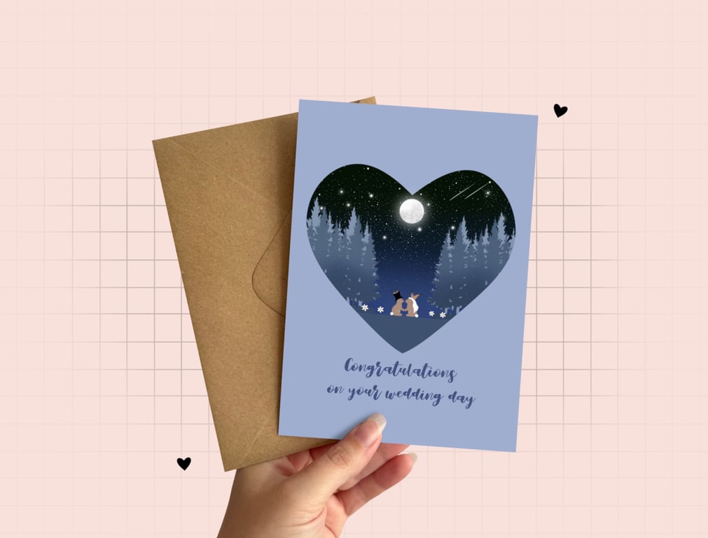 Wildlife Wedding Day Card, Congratulations On Your Wedding.