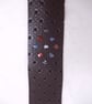 Floral Patterned Brown Leather Bookmark With Healing Crystals, White Quartz Cent - Image 3