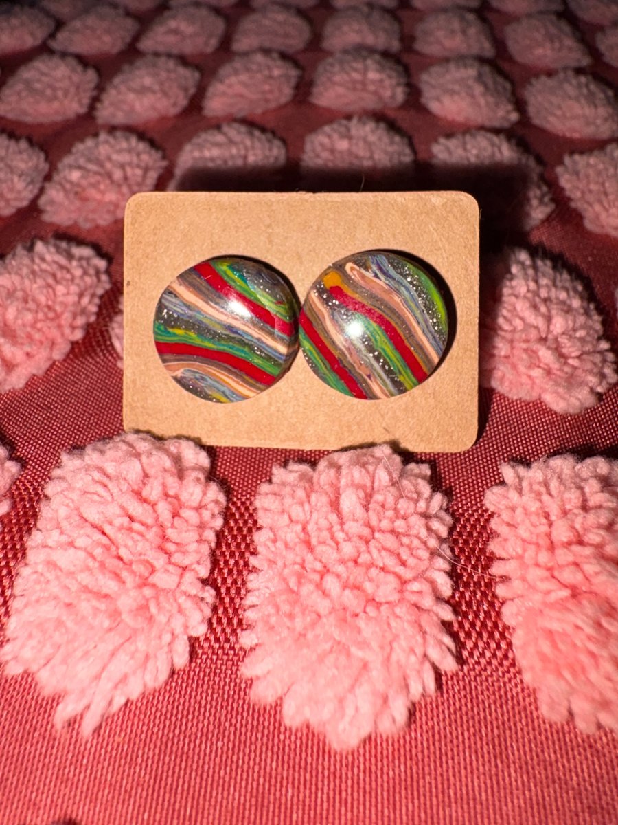 Beautiful polymer clay earrings 