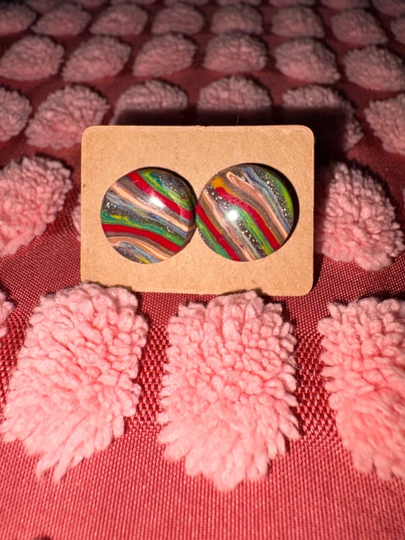 Beautiful polymer clay earrings 