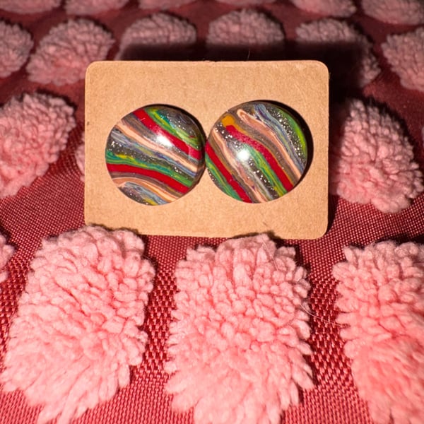 Beautiful polymer clay earrings 