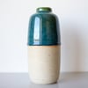 Green Blue Half Dip Oribe Vase