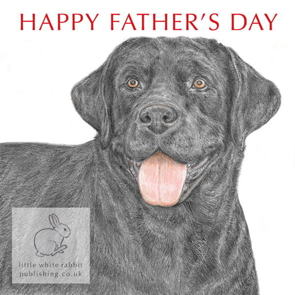 Harper the Black Labrador - Father's Day Card
