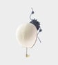 One of a Kind Navy Blue Fascinator – Handmade Wedding & Occasion Headpiece - Image 5
