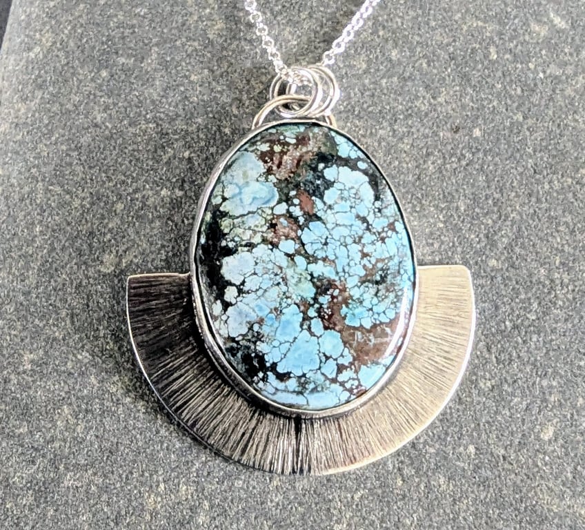 Turquoise and Sterling Silver Pendant
