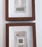 Beige Fleck Silver Grey & Natural Handstitched Geometric Small Art Pictures - Image 8