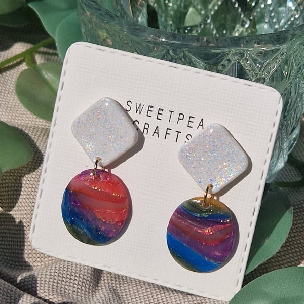 Polymer Clay Earrings: Spectrum 