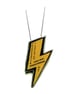 Yellow Lightening Bolt Queen Resin Necklace by EllyMental - Image 1