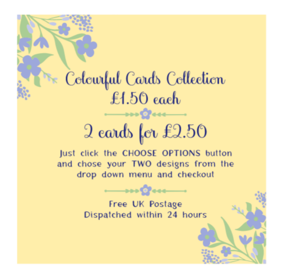 'Colourful Card' Men's Birthday Present Card wi... Folksy