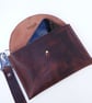 Premium Hand Wallet with Wrist Strap - Dark Brown - Image 1
