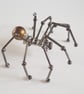 Copper Beaded Spider Ornament - Wire Spider Decoration with Pin  - Image 2