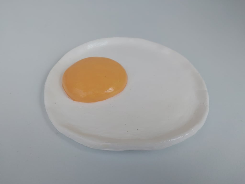 Fake Sunny Side Up Fried Egg Ring Holder Spoon Rest 