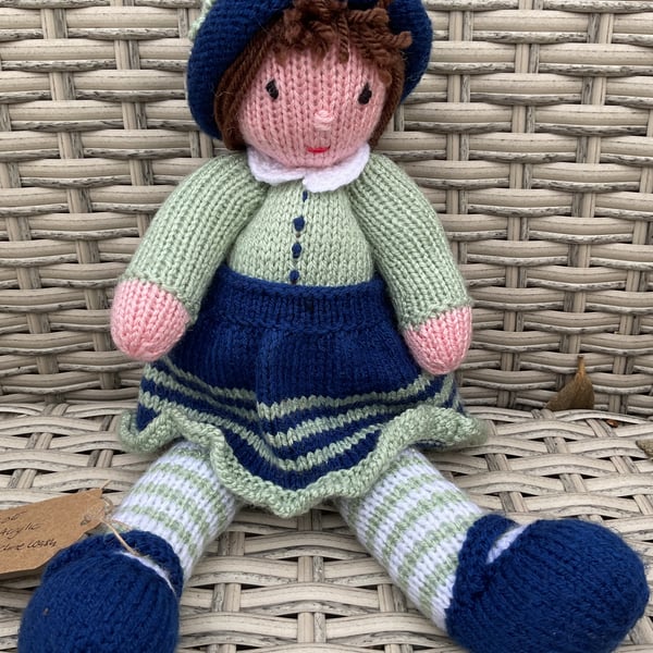 Hand knitted doll
