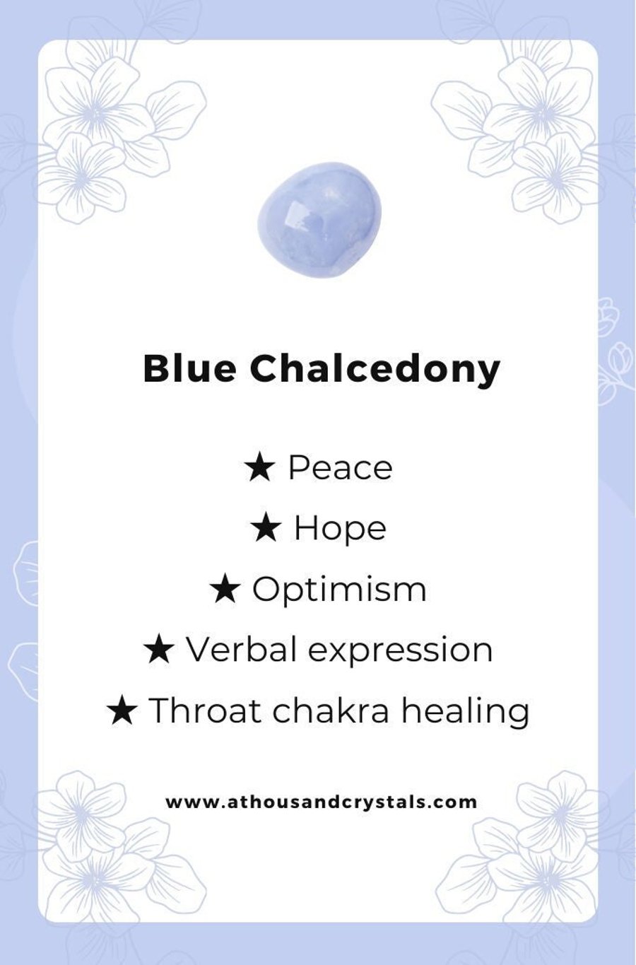 BLUE CHALCEDONY, Tumbled Stone, Loose, Gemstone, Healing Crystals and Stones,
