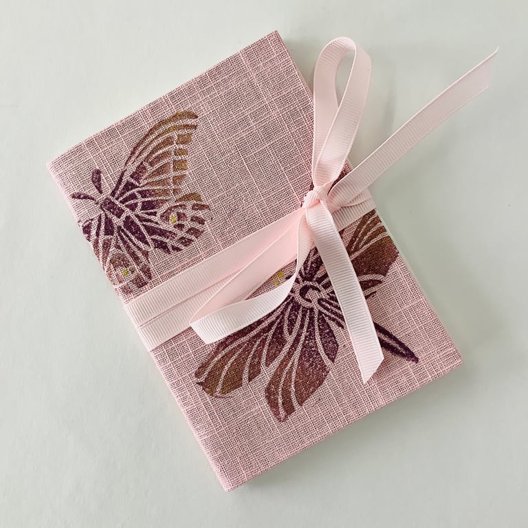 Pink Butterfly and Dragonfly wellness journal