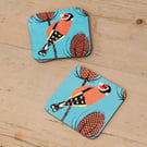 Coasters, Bird Coasters, Goldfinch Coasters, Goldfinch 