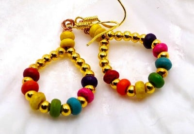 Rainbow Howlite Gemstone  Earrings