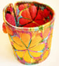 Cuff - Fabric Bracelet with Free Machine Embroidery  - Image 5