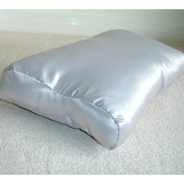 Tempur Original Neck Contour Pillow COVER ONLY Light Grey Satin Medium