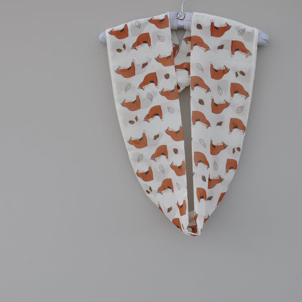 Handprinted chiffon scarf Fox