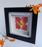 Red origami flower in a shadow box frame - Image 4