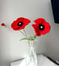 Crochet Poppy Corn Poppy Home Decoration Red Poppy