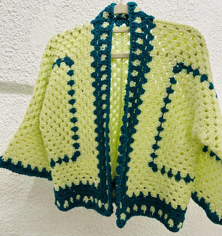 Green hexi cardigan - Short